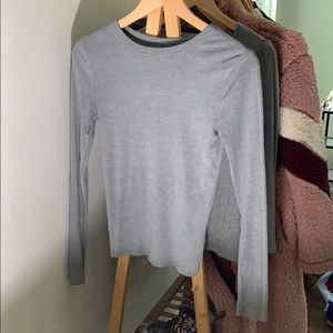 Long Sleeve Gray Blouse